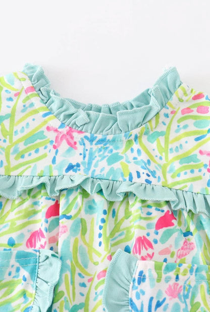 Green Baby Girls Romper