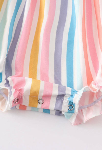 Striped Smocked Baby Romper