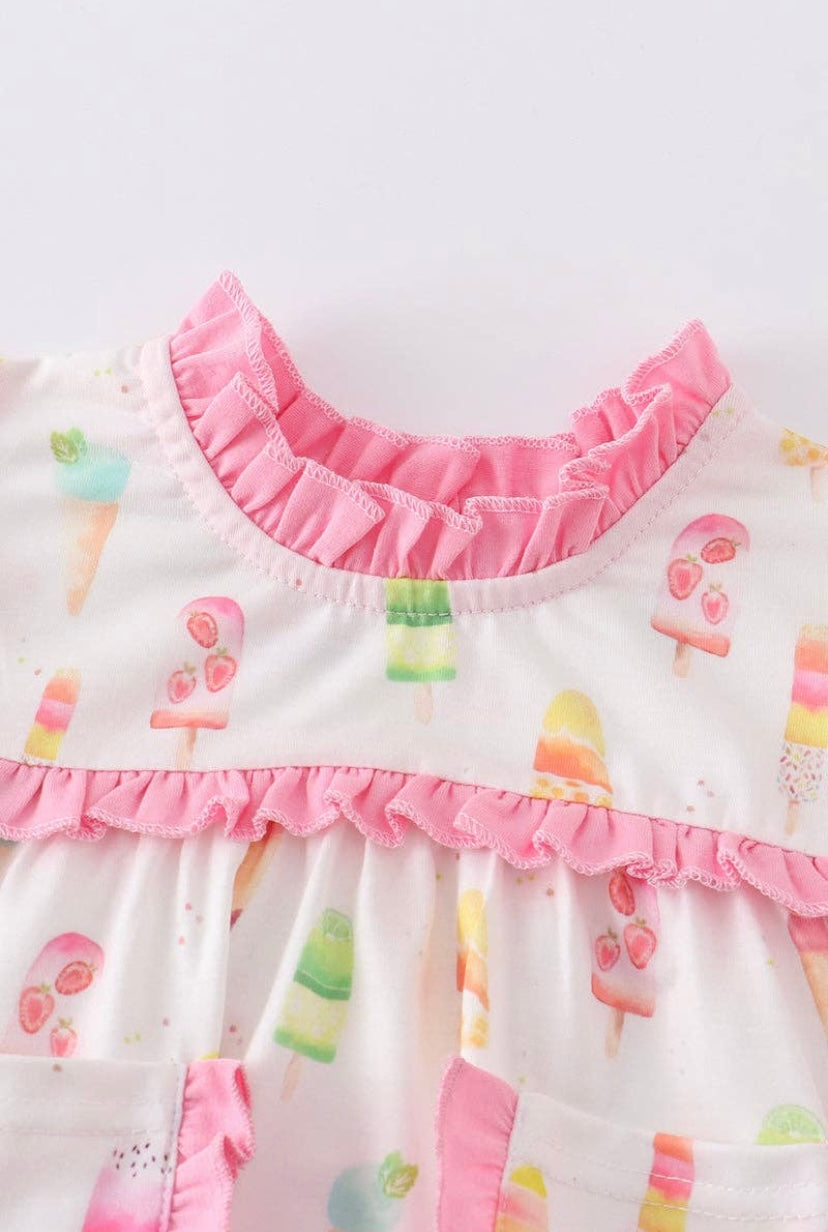 Pink Ice Cream Romper