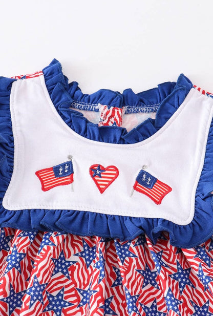 Navy Patriotic Flag Embroidery Set